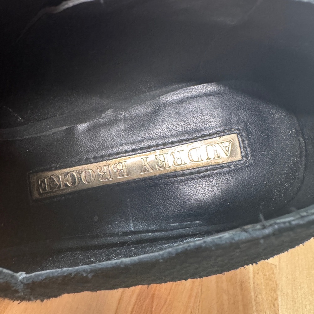Audrey Brooke Black Peep-Toe Heels size 8 used - Picture 6 of 6